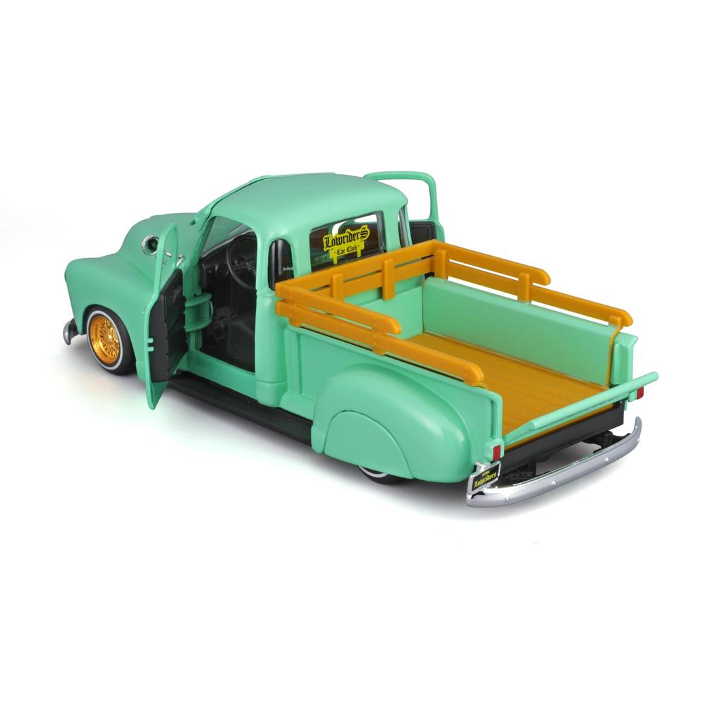 Maisto Chevrolet 3100 Pickup 1950 Green Custom Low Rider Mini Car Diecast Car Complete Product 32545 1/25