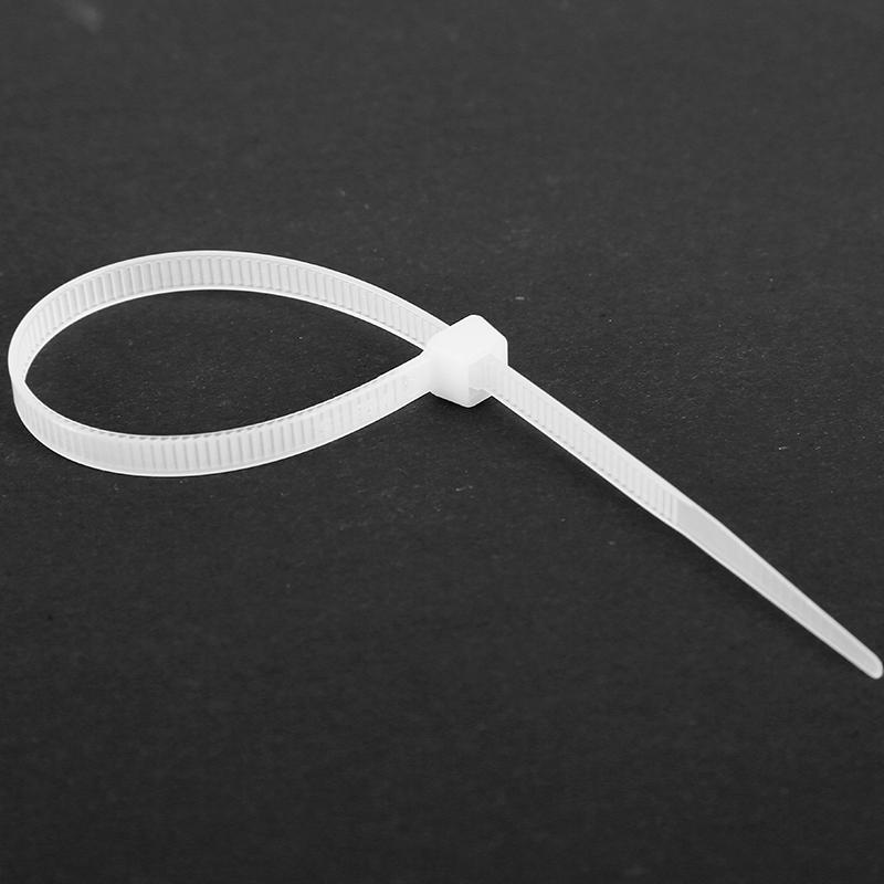 100 шт./пакет стяжек для кабеля Самоблокирующиеся пластиковые нейлоновые стяжки Белый органайзер для крепления кабеля Провода Кабельные стяжки