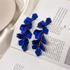 2Pcs Dangle Earings Geometric Girl Jewelry Trend Colorful Petal Leaves Statement Pendant Earring Home Gift Accessories