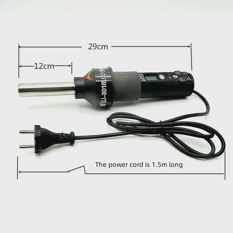 Gongjue GJ8018LCD Portable Hot Air Gun: 110V/220V, Digital Display, Temperature Control, 9-Piece Set