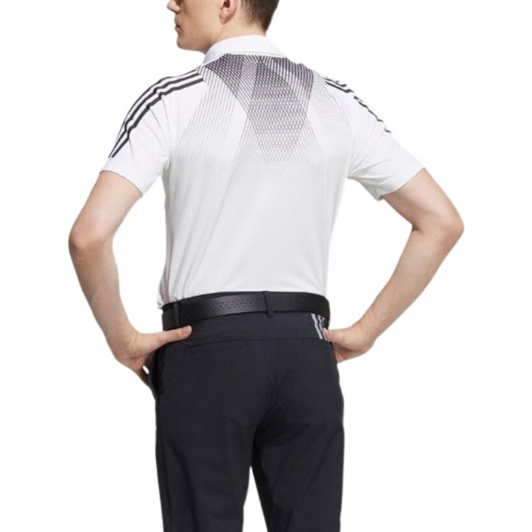 Adidas Polo Shirts Men's White Polo Collar Moderate Straight Fit HA3129