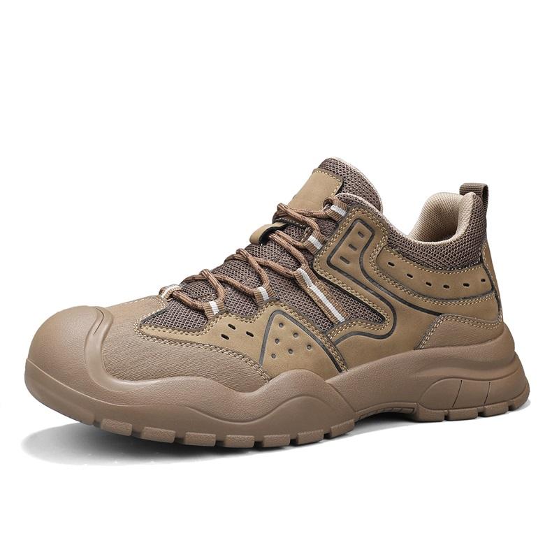 Fashion High Quality Mens Casual Shoes Fashion Comfortable Hiking Shoes Non-slip Sports Shoes Retro Genuine Leather Man Walking Sneakers