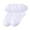 Набор из 3 пар девичьих носков с оборками до щиколотки. Удобные хлопковые носки с нежным кружевным краем для вечеринок и школы.