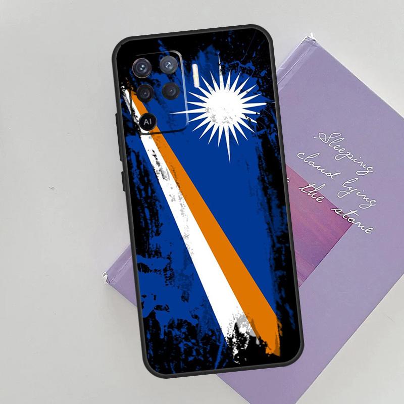 Чехол для телефона с флагом Маршалловых островов для Oppo A74 A53 A54 A94 A15 A16 A17 A52 A72 A76 A96 A57S A58 A78 A98 Задняя крышка
