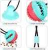 Dog Slow Food Chew Ball Pet Pull Toy with Suction Cup Cleaning Teeth Grinding Pet Training Interactive Toys