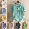 Women's Fashion Cute Patterns Print Short Sleeve T-shirt Loose Cotton Shirt Casual Loose Summer Blouse Tops Plus Size