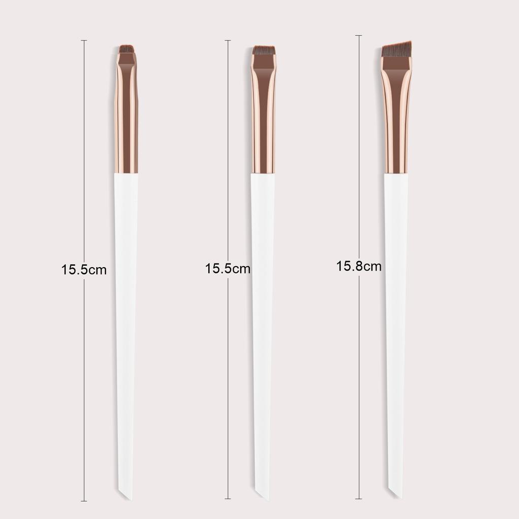 3Pcs/Set Eye Makeup Brushes Eyeshadow Brush Kit Soft Fiber Eyeliner Eyebrow Makeup Tool