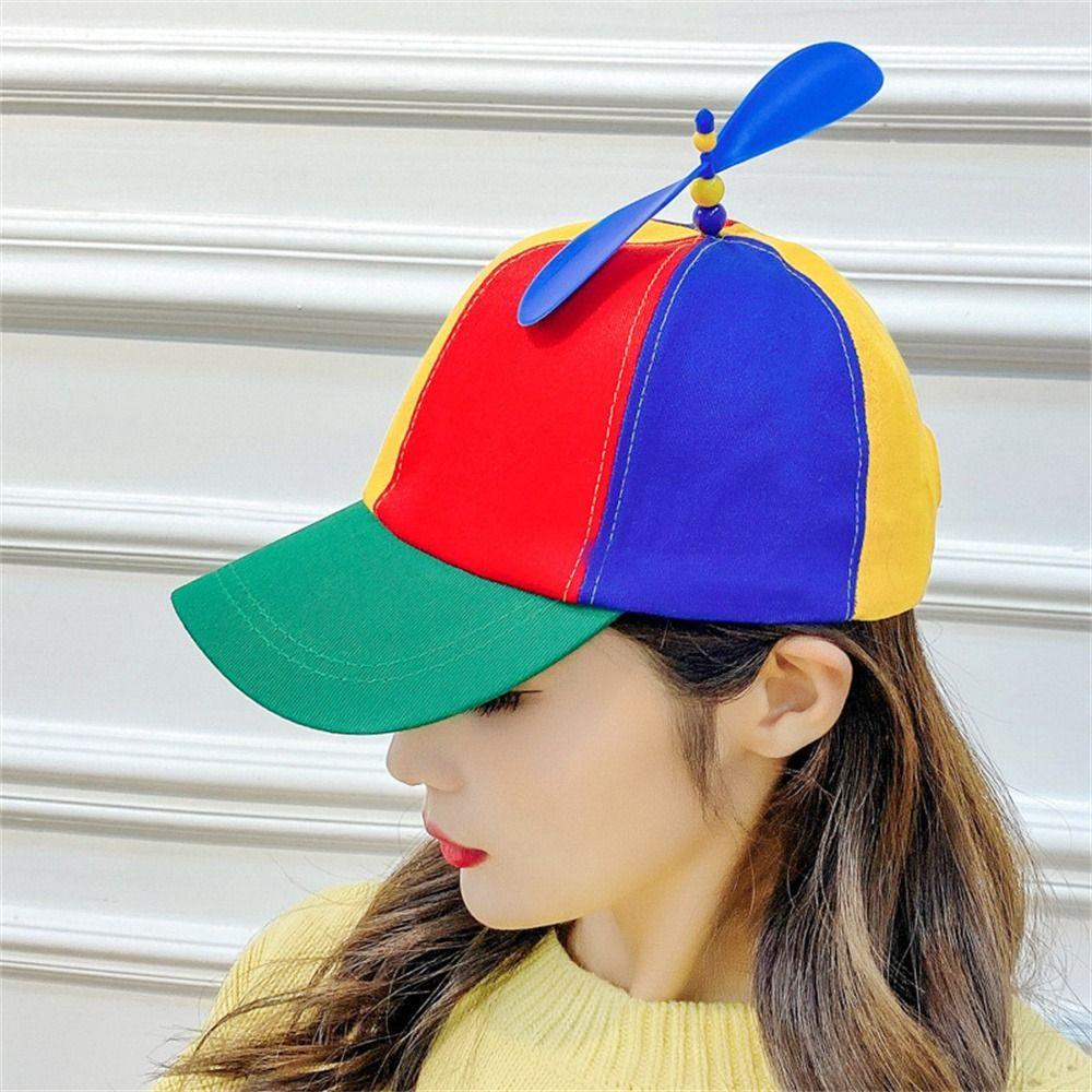 Adjustable Bamboo Dragonfly Cap Snapback Baseball Cap Funny Helicopter Propeller Hat  Boys Girls
