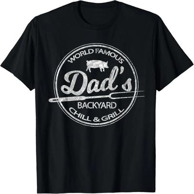 World Famous Dad's Backyard Grill & Chill BBQ T-Shirt T-Shirt