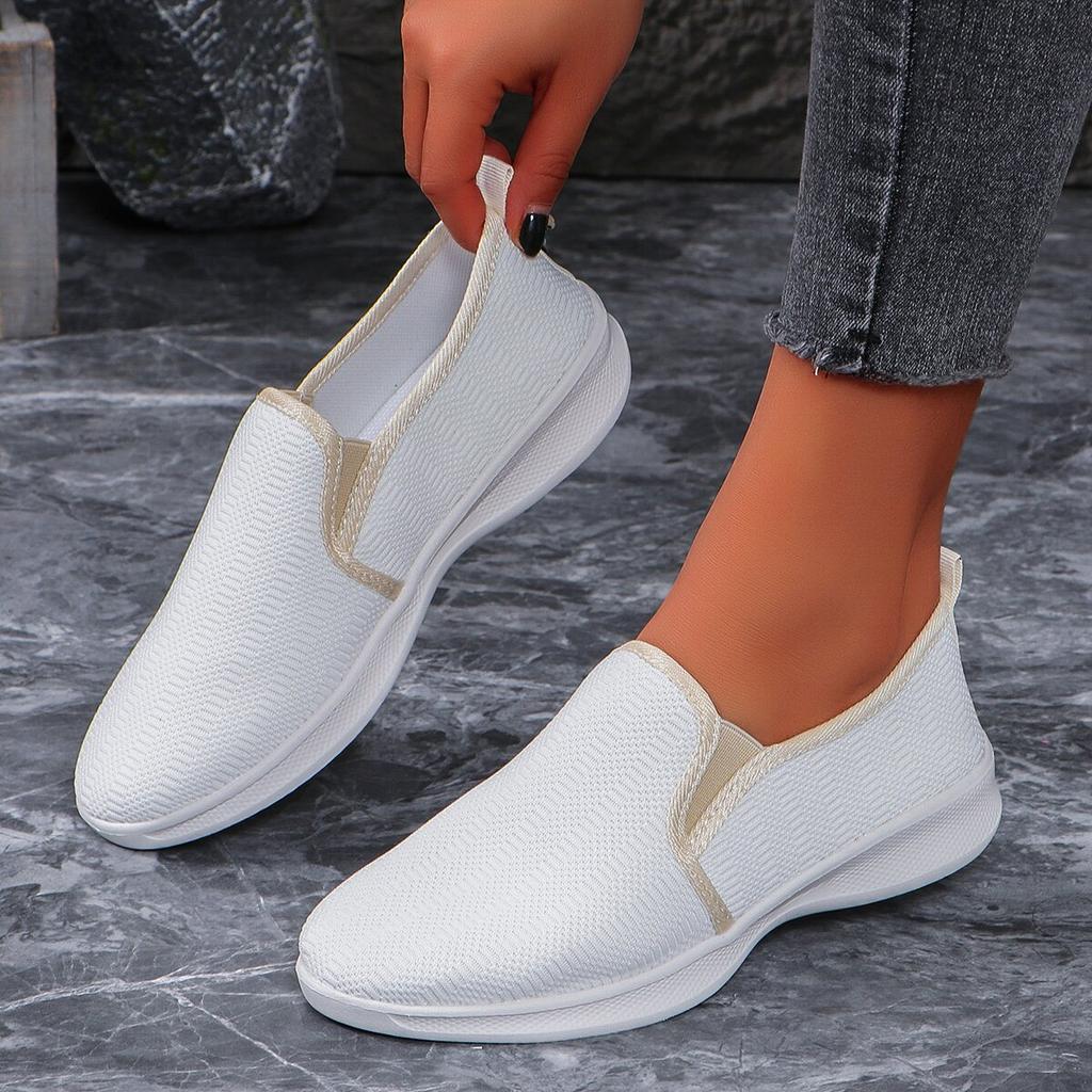 Модные ярко-розовые легкие кроссовки Slip On женские сетчатые дышащие повседневные прогулочные туфли женские большие размеры удобные мягкие лоферы женские