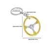 Mini Steering Wheel Keychain Non-Fading Metallic Finish Sturdy Design Key Accessory for Car Racers Hobby Collection