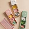 Mini Pill Box with Three Independent Grids and Cutter Slot Moisture-Proof Seal