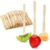80 шт. Бамбуковые шпажки для фруктов Одноразовые деревянные вилки Десерты Торты Фрукты Закуски Домашнее хозяйство Свадебная вечеринка Ресторан Столовая посуда