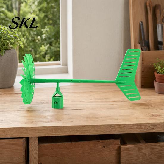 3D Printed Windmill Garden with Weathervane, Colorful Outdoor Yard Stake Hollow Wind Spinner Spinning Blades, UV-Resistant Ornament for Lawn