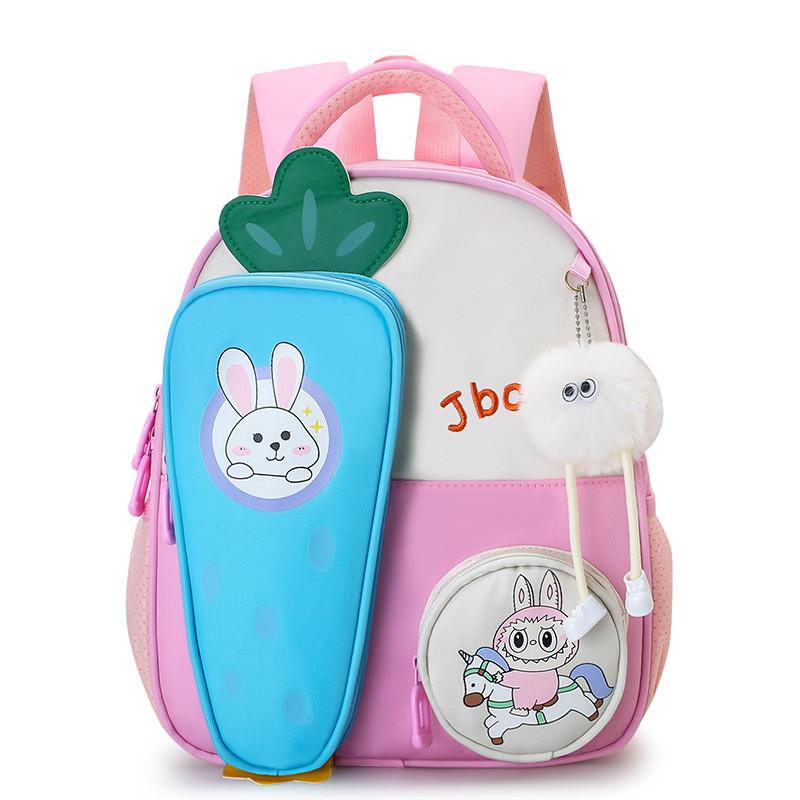 Eyecatching Cartoon Carrot Backpack For Young Children Made Of Quality Canvas Material