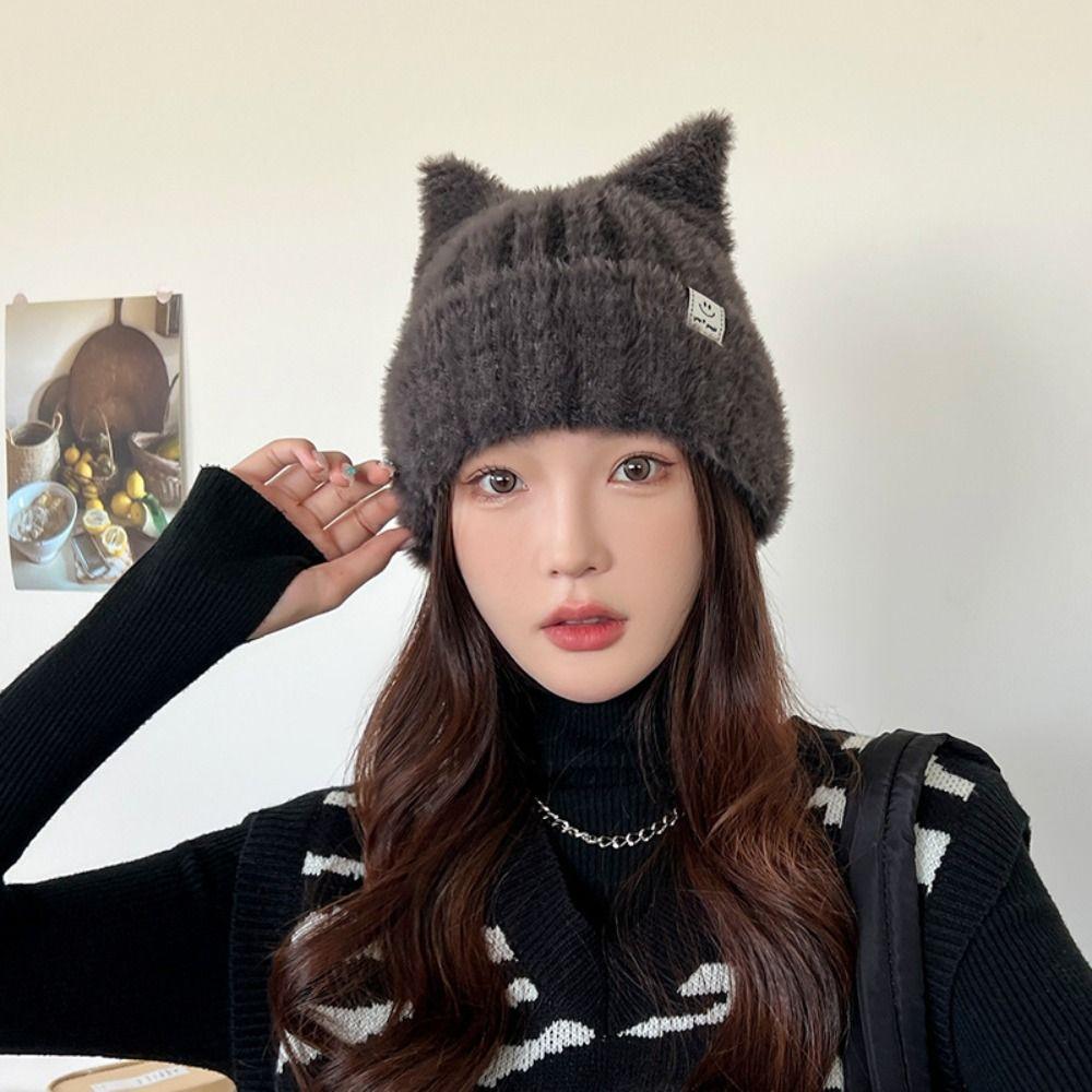 Elastic Knitted Wool Cap Windproof Winter Hat Fashion Ear Protection Cap Outdoor