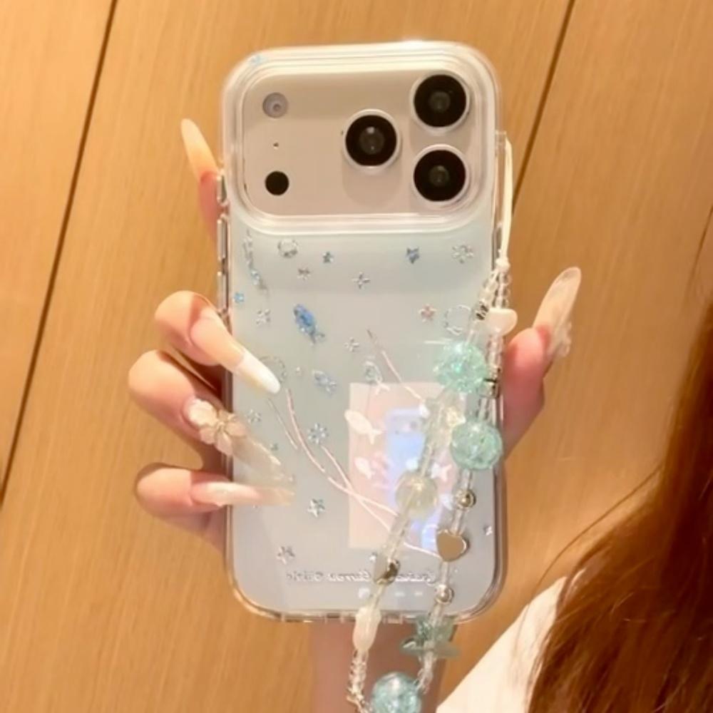 Милый Синий Мультяшный Золотая Рыбка Чехол для iPhone 17 Pro Max Стиль Ins Модный Защитный Чехол для Женщин