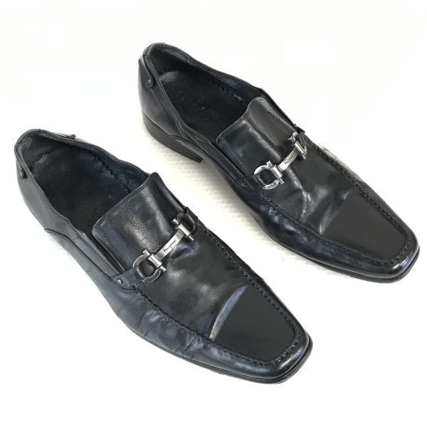 Salvatore Ferragamo Лоферы с перемычкой Черные 42 26.0-27.0(ИСПОЛЬЗОВАЛ)