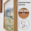 100/50 шт. Металлические D-образные подвески для картин из нержавеющей стали, подвески для подвешивания рамок с одним отверстием и винтами для крючка для фоторамки