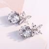 925 Silver Needle Fashion Artificial Zircon Earrings Temperament Butterfly Earrings Japanese and Korean All-match Fashion Earrings Simple Earrings