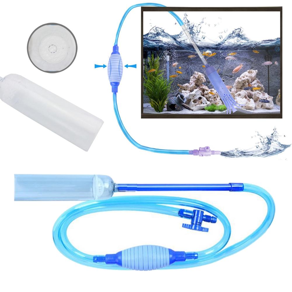 Контроль Фильтр Шланг Насос Аквариум Аквариум Мгновенный Сифон Вакуум для Чистки Гравия Инструмент для Чистки Песка