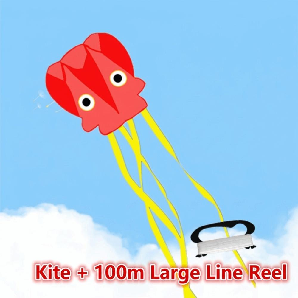 Good Flying Octopus Kite Easy to Fly Children's Pocket Kite Durable 3D Soft Kite  Beach Garden