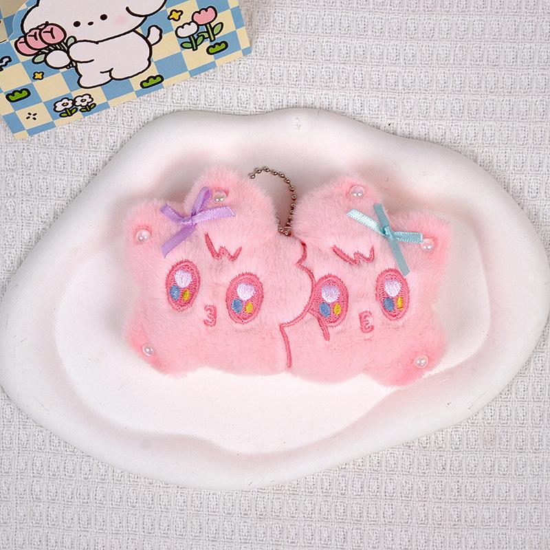 Сжимающий бант розовый сиамский кот Капибала звезда кулон брелок кукла плюшевые куклы аксессуары