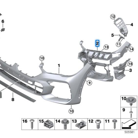 BMW X6 G06 Front Bumper Headlight Bracket (51118069947/48)
