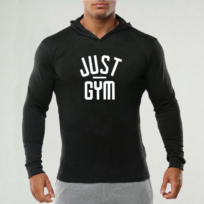 Muscleguys Осенний свитер с капюшоном, мужская новая модная брендовая футболка с принтом, тонкая куртка на весну и осень, рубашка с тонким дном