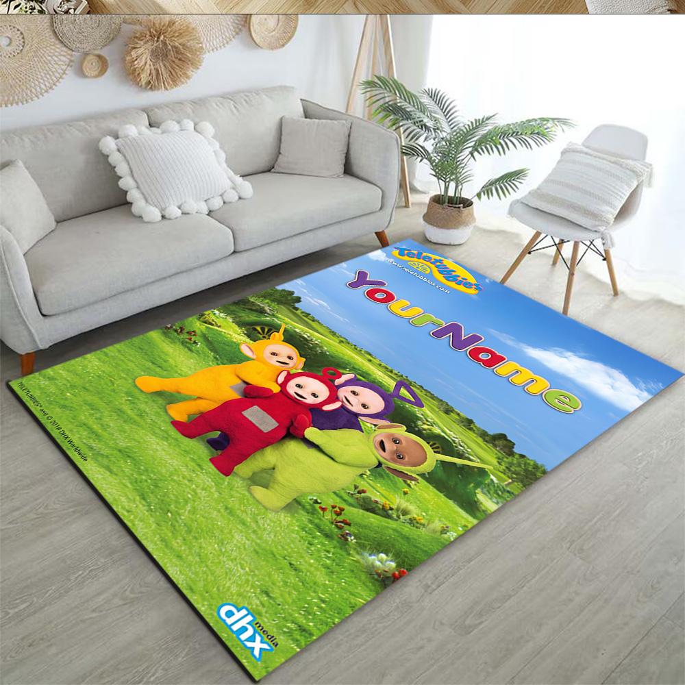 Teletubbies Customize Your Name Area Rug Design for Bedrooms Outdoor Living Rooms Foyer Antislip Carpet Office home decor