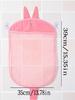 See-Through Mesh Fabric Storage Bag Multi-Purpose Suction Cup Storage Bag Cartoon Kitchen Storage Sundries Hanging Bag