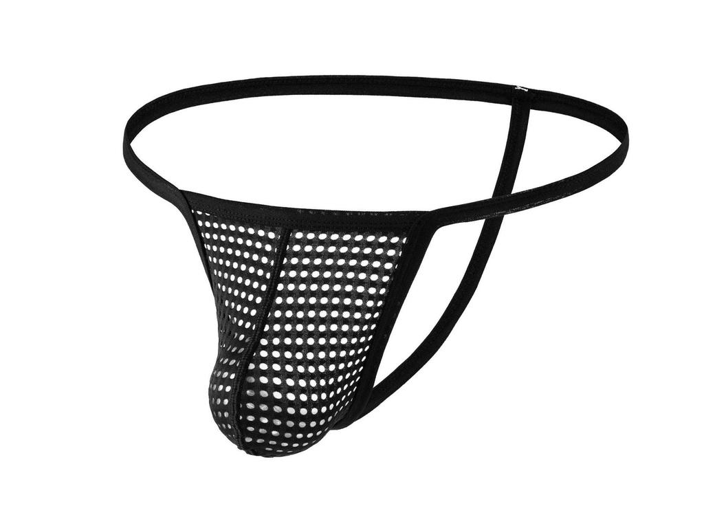 Мужские сетчатые стринги с низкой талией, сексуальное и дышащее нижнее белье для клубов - E108
