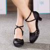 Women's Ballroom Party Modern Dance Shoes Satin/PU Waltz Tango Dancing Heels Indoor Closed Toe Shoes