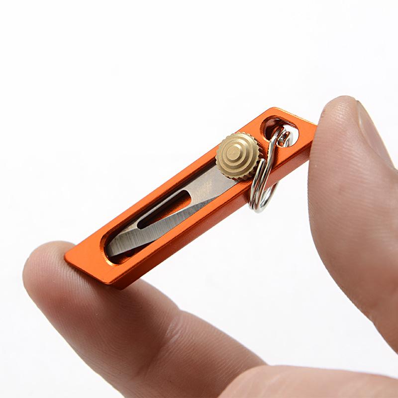 New Titanium Alloy Mini Knife Small Sharp Self-defense Knife Pendant Keychain Gadget Portable Express Unpacking Artifact