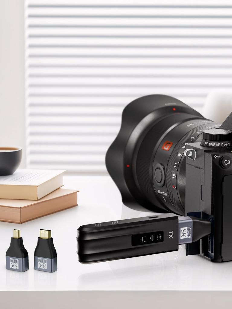 Moman Wireless HDMI HDMI Wireless with LED 50m Stable Transmission Convenient Video and Audio Synchronization Compatible with TV Transmitter/Receiver