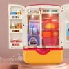 1 Pcs Kids Toy Fridge Refrigerator Accessories With Ice Dispenser Role Playing For Kids Kitchen Cutting Food Toys HMM