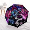 1pc Floral Skull Design Automatic Open/close Folding Umbrella, Compact Portable Travel Umbrella,Cute Umbrella, Durable Construction yy250804074