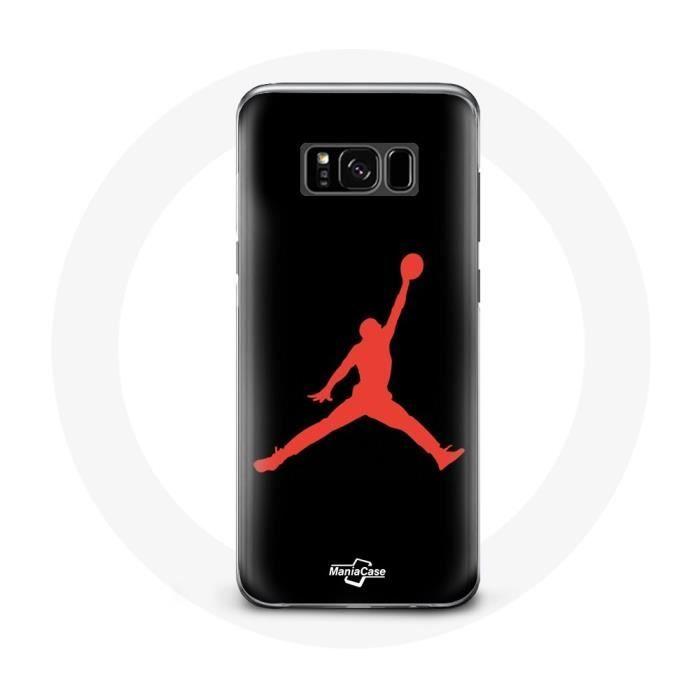 Coque pour Samsung Galaxy S8 plus Air Jordan Logo Rouge