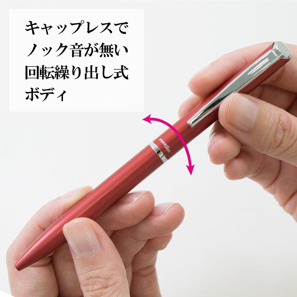 Ручка шариковая Pentel Гелевые чернила Energel Philography Красный корпус BLN2005B Черный 0,5 мм