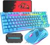 Gaming Keyboard with Mouse 88 LED USB Perfect for Gamers and 6400DPI Gaming Mouse with Mouse Japanese Instruction Manual PC PS4 Compatible T2