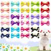 With Rubber Bands Lovely Flower Print Pastoral Style Elastic Hair Accessories Grooming Yorkie