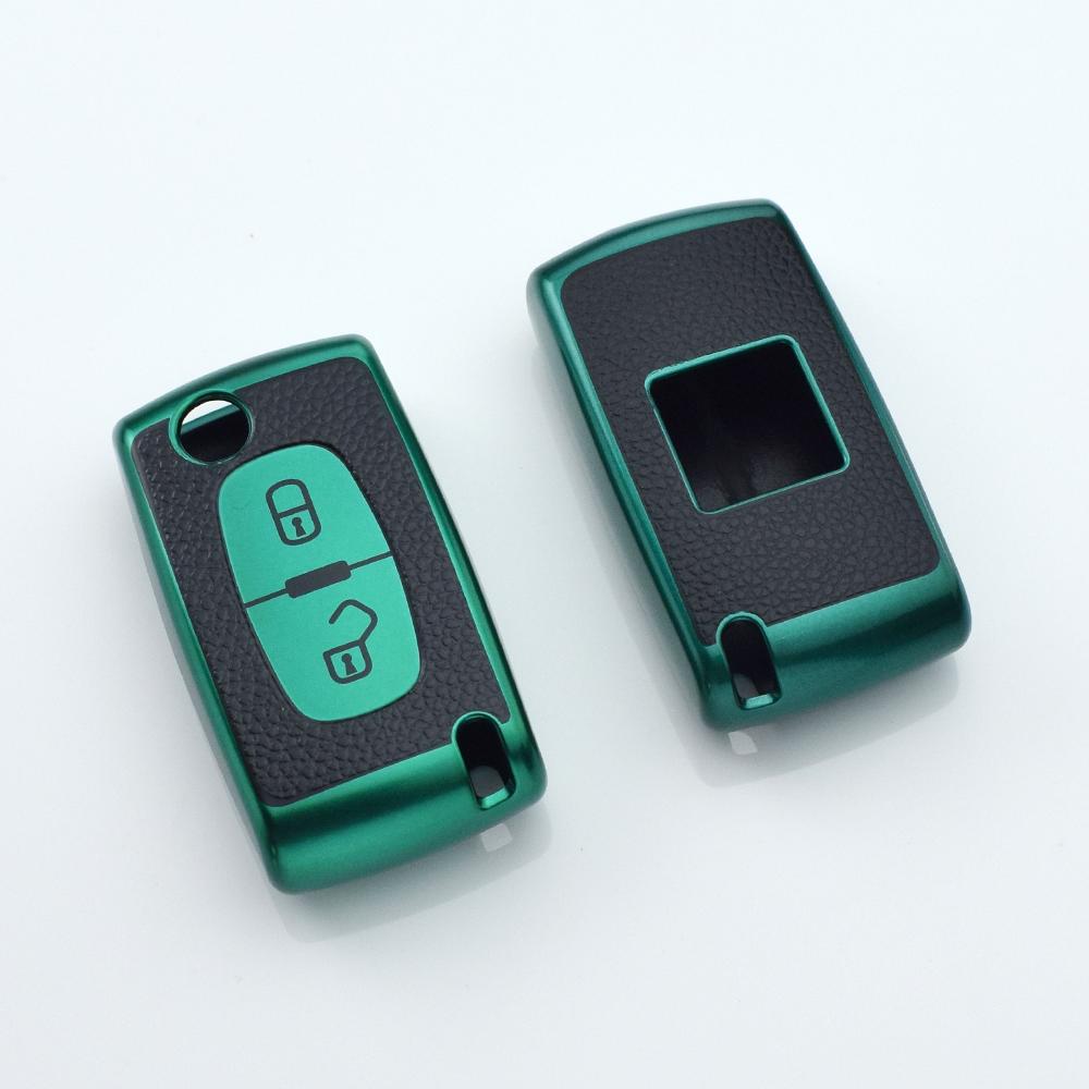 Для Peugeot 308 207 307 3008 5008 Брелок для Citroen C2 C3 C4 C8 Ключи 2 кнопки TPU чехол для автомобильного ключа держатель оболочки аксессуары