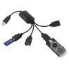 1 шт. Удлинительный кабель USB 2.0 для передачи данных 1 штекер на 4 гнезда USB-хаб Разветвитель Удлинительный кабель Розетка адаптера питания