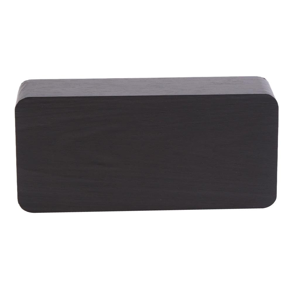 Electronic Digital Wooden LED Alarm Clock Sounds Control Temperature Desktop 1#