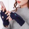 Новые модные теплые перчатки с напальчниками для девочек, осенне-зимние уличные противохолодные перчатки для мужчин и женщин, плюшевые перчатки для студентов
