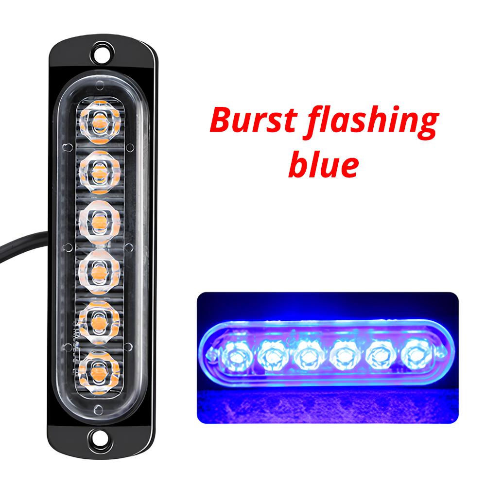 Truck 12V-24V Smd LED Warning Light Strobe Grille Flashing Car Beacon Lamp Multiple Colors 18 Modes Traffic Signal Mmodification