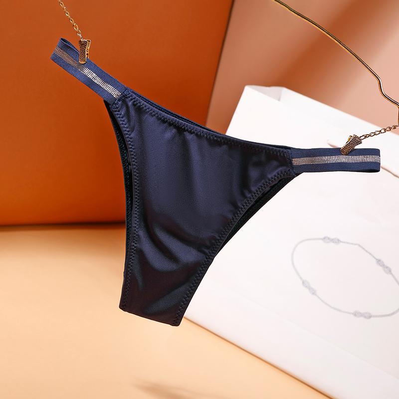 Женские сексуальные бесшовные стринги Ice Silk, женские невидимые трусики-бикини, трусики-брифы