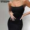 WTEMPO Атласное платье Черное платье на подтяжках Blingbling Brick Glitter Tight Mini Dress Bag Hip Club Dress Новогоднее праздничное платье