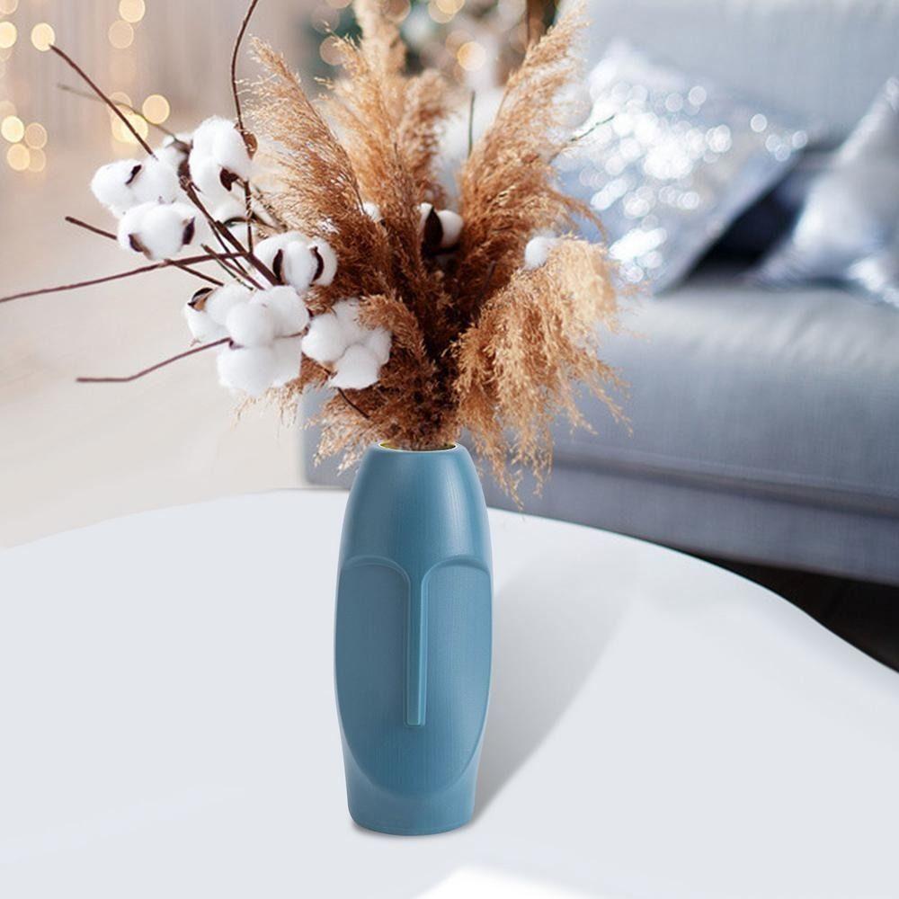 Exquisite Abstract Face Flower Vase Shatterproof Plastic Flower Pot Nordic Vase  Flower Arrangement
