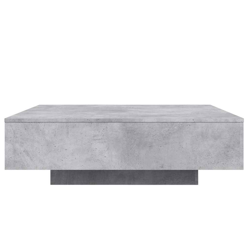 Stolik Kawowy Z Oświetleniem Led, Szarość Betonu, 100X100X31 Cm